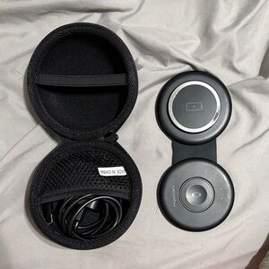 Black Wireless Double Charging Pad with Case